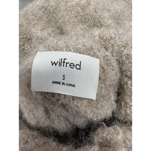 Wilfred Karlis Alpaca Blend Knit Button-Up High Collar Cardigan Beige Sz S - Picture 8 of 10